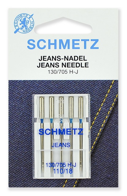 Иглы для джинсы 130/705 H-J № 110/18, 5 шт. Schmetz 0708143 Иглы для джинсы 130/705 H-J № 110/18, 5 шт. Schmetz 0708143
