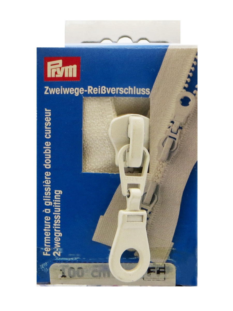 Молния траковая 1шт.(2 бегунка), в картонной упаковке, Цвет: 009 100см