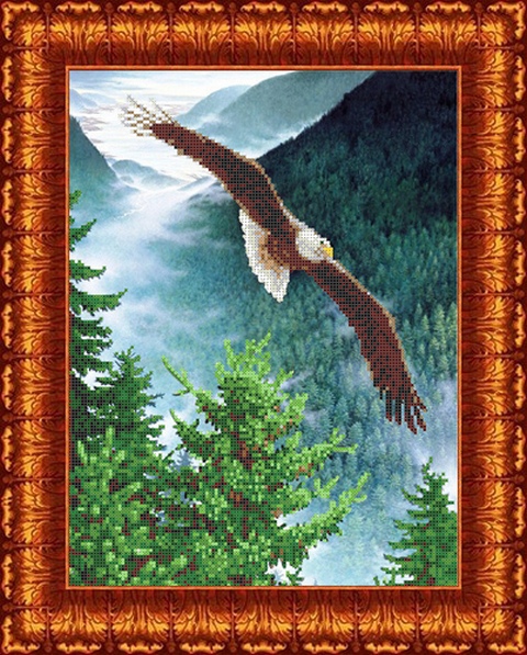 Рисунок-схема на ткани «Каролинка» КБЖ 3032 Орел