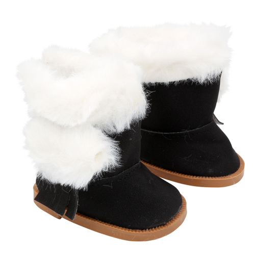 Сапожки для кукол, 7см, цв. черный,MISU-7251