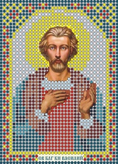 Набор РУССКАЯ СКАЗКА ММН-057 Св. благоверный князь Василий Ярославский Чудотворец, 8х11 см