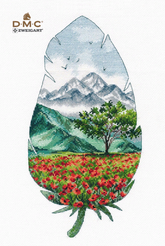 Набор для вышивания «Овен» 1416 Горный пейзаж-3,(15*30 см)