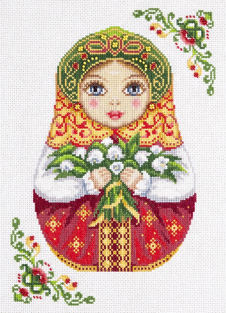 Набор для вышивания «Panna» НМ-1839 Русская матрешка. Весна,22х29 см
