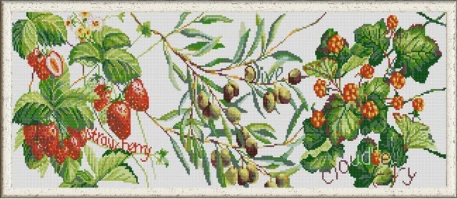 Рисунок на ткани «Конёк» 1266 "Дары природы 1" 25х65 см