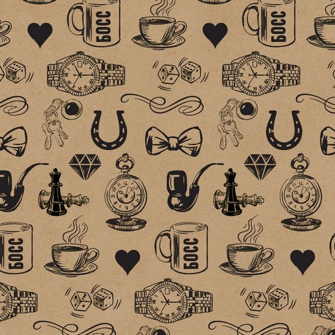 Упаковочная бумага-крафт"Stilerra" WPK-03, 100 х 70 см, цвет: 01 мужская