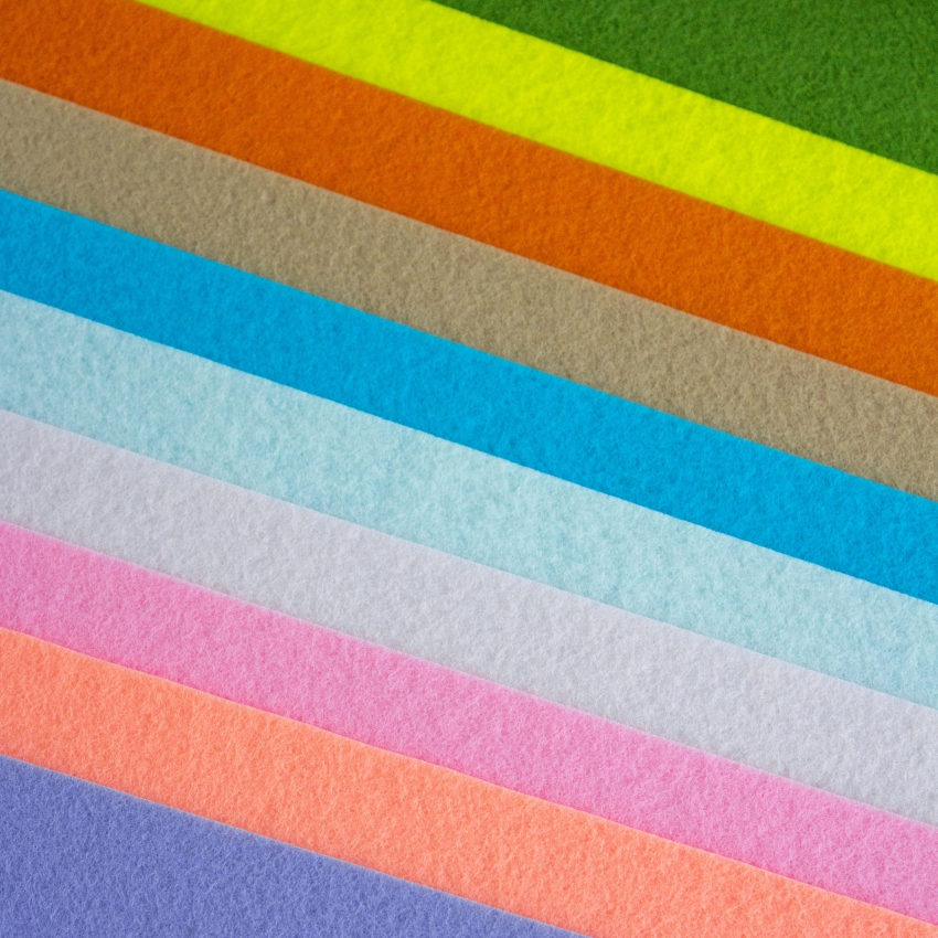 Набор декоративного  фетра FSR1.2 (N10)-27 1,2мм; 22см х 30см (10 листов, 10 цветов)