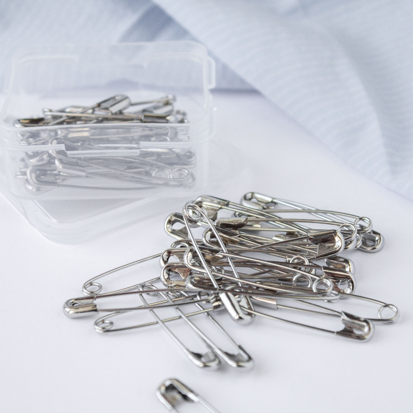 Булавки английские 3.8см Crafty Tailor серебристые, 50шт./набор