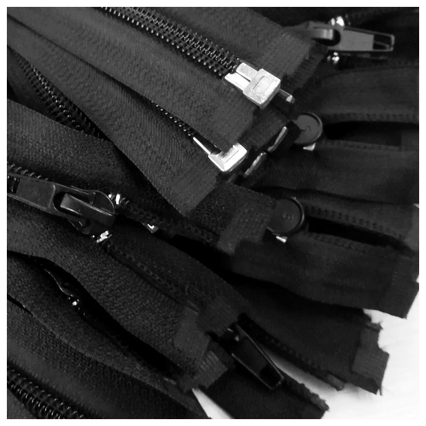 Набор молний спираль тип 5, 1 бегунок, 10 шт/упак., 50-75 см, черный Набор молний спираль тип 5, 1 бегунок, 10 шт/упак., 50-75 см, черный