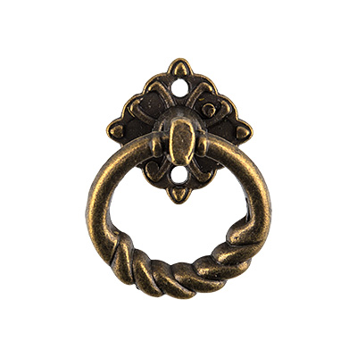 Декоративная ручка для шкатулок MMG-016 "Mr. Carving", металл 2 x 4.1 см, цвет №2 бронза