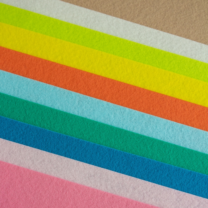 Набор декоративного  фетра FSR1.2 (N10)-08 1,2мм; 22см х 30см (10 листов, 10 цветов)