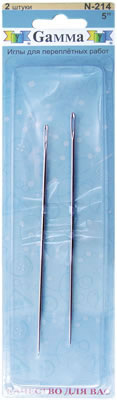Иглы ручные "Gamma" N-214 для переплетных работ 5"