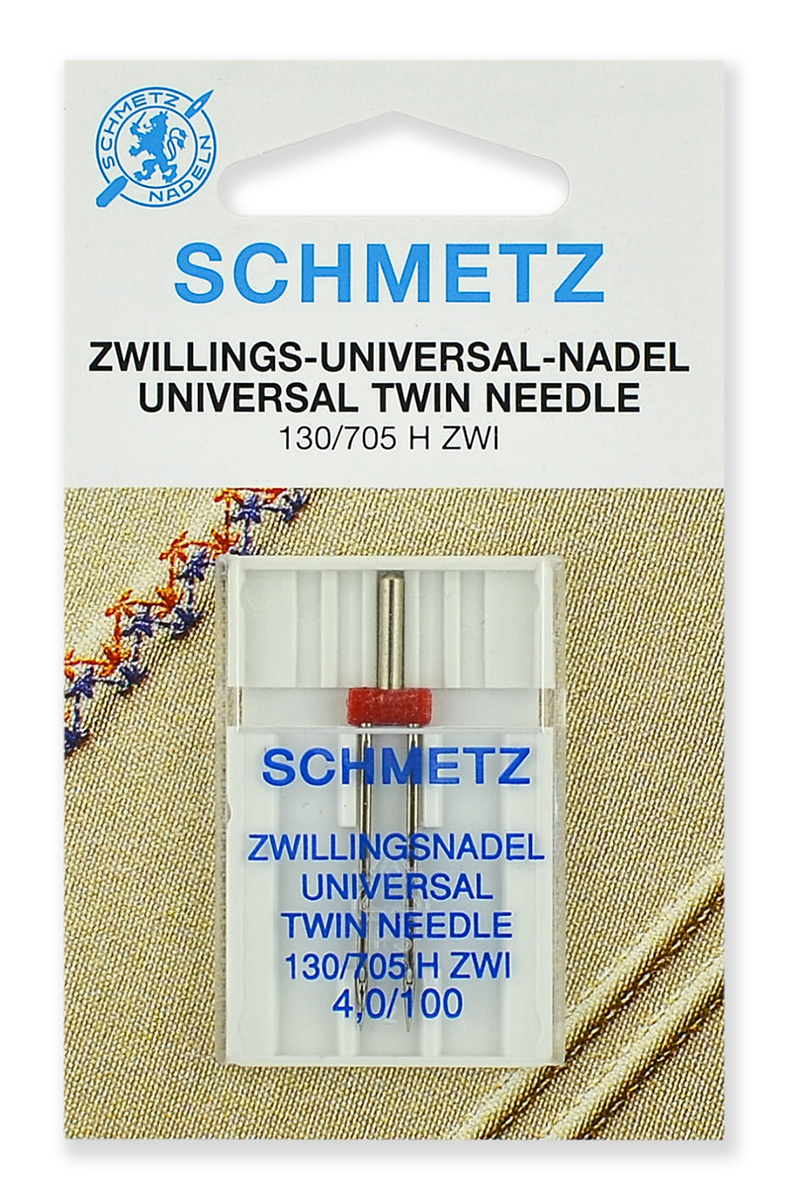 Иглы стандартные двойные 130/705H ZWI № 100/4.0, 1 шт. Schmetz 0702335