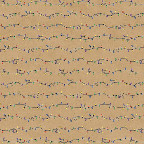 Упаковочная бумага-крафт "Stilerra" NWPK-01, 100 х 70 см, цвет: 07 Гирлянда