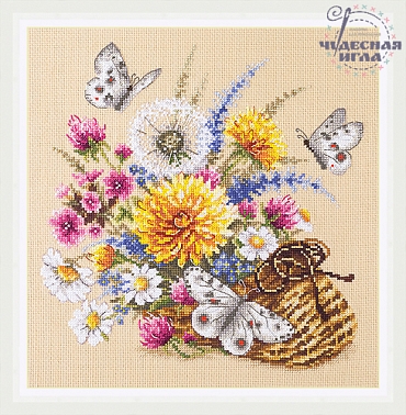 Набор для вышивания «Чудесная игла» 40-81 Луговые цветы 25х25 см