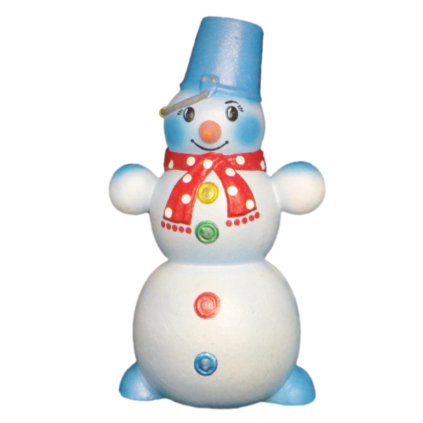 Декоративное изделие из пенопласта СНЕГОВИК, h = 28 см