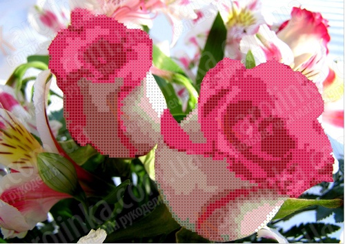 Рисунок-схема на ткани «Каролинка» КБЦ 4003 Розовая фантазия