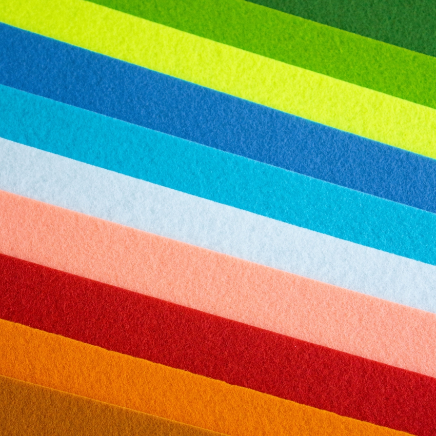 Набор декоративного  фетра FSR1.2 (N10)-22 1,2мм; 22см х 30см (10 листов, 10 цветов)