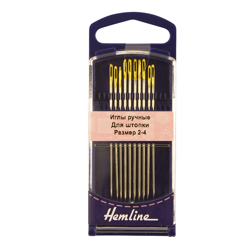 Иглы ручные "Hemline" 284G.24 для штопки, металл, 2-4, 10 шт.