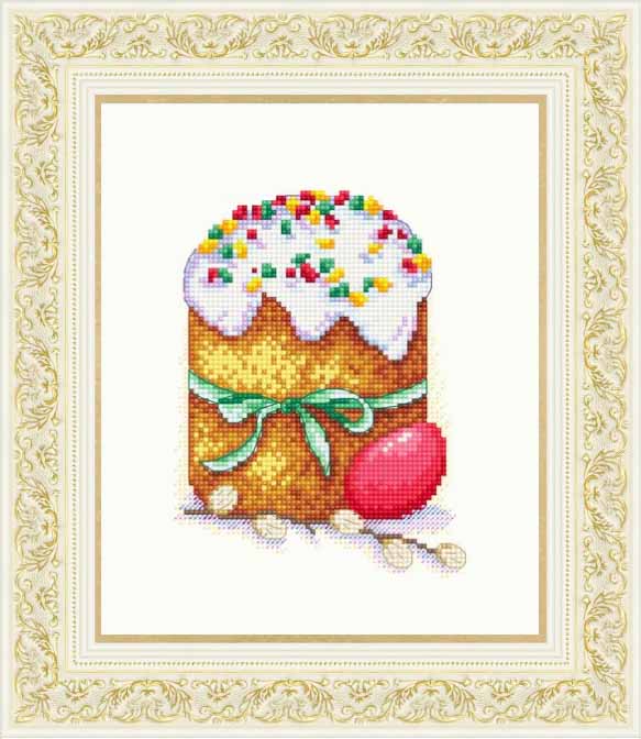 Набор для вышивания «Сделано с любовью» ВИ-031 Кулич с цукатами