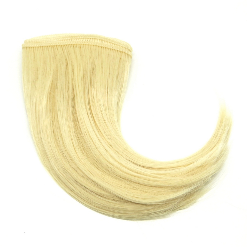 Трессы прямые для кукол TRP-02/15-004 "Рукоделие" 15 см х 100 см (цвет: кремовый)