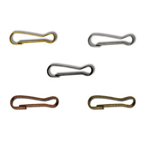 Замок для бус "Zlatka" карабин 12 мм, 50 шт., под медь