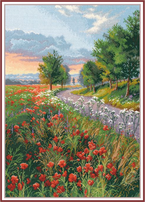 Набор для вышивания «Овен» 1239 " Утро в пути" 33*47 см.