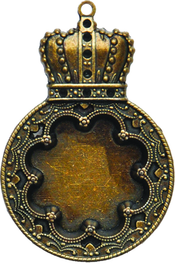 Заготовки для украшений «Rose Mediallion» (Бронза)