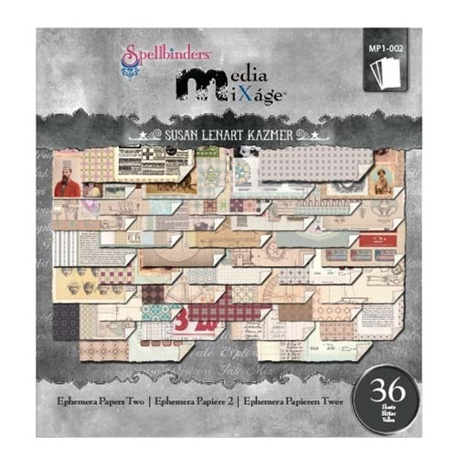 Бумага Ephemera 2.Размер:15,24см x 15,88см ,36 листов 