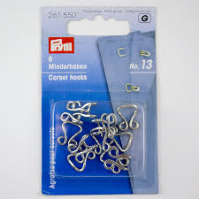 Крючки и петли для корсета (латунь) 13 серебристый цв.