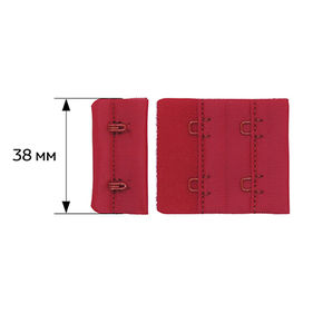 Крючки и петли F.2619.000-2AEH-02. 38 мм (2 шт) цв.красный (100)