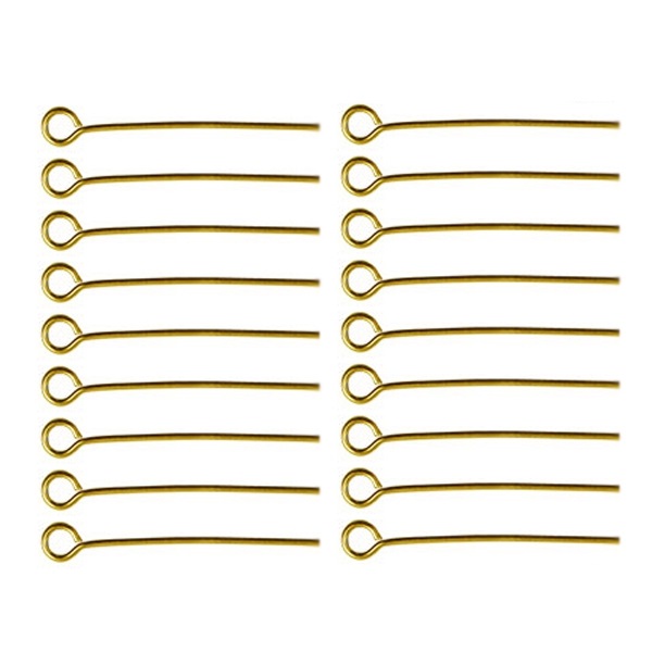 Штифт с петлей DC-104 "Zlatka" 18 мм 50 шт №01 под золото