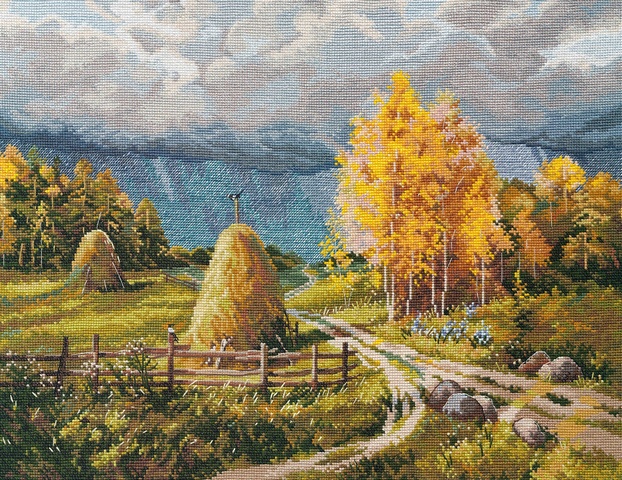 Набор для вышивания «Овен» 1273 "Осенняя гроза" 40*30 см.