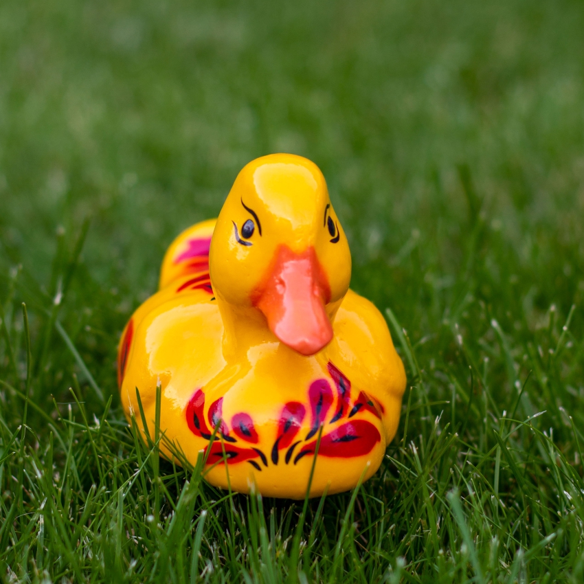 Декоративное изделие из пенопласта УТЁНОК расписной длина - 14 см