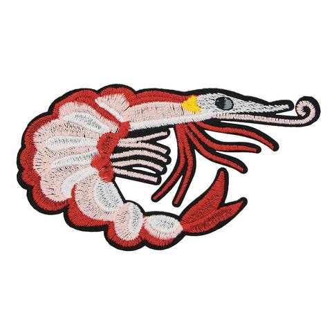 Термоаппликация Hobby&Pro 'Креветка', красная, 7*11.2см