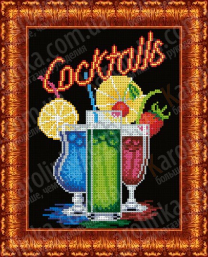Рисунок-схема на ткани «Каролинка» КБЛ 4020 Коктейли