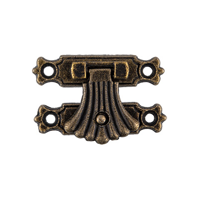 Декоративный замок для шкатулок MMG-008 "Mr. Carving", металл 3.7x2.4 см, цвет №2 бронза