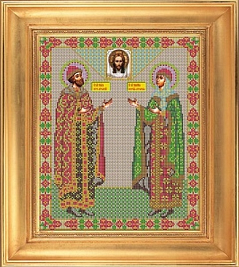 Набор для вышивания "Galla Collection" И 028 Икона «Св. Петр и Феврония Муромские» 25 x 31 см		