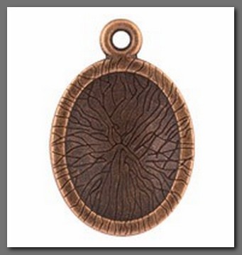 Основа MFB-06 "Zlatka" 1,7х2,5 см 10 шт. под античную медь