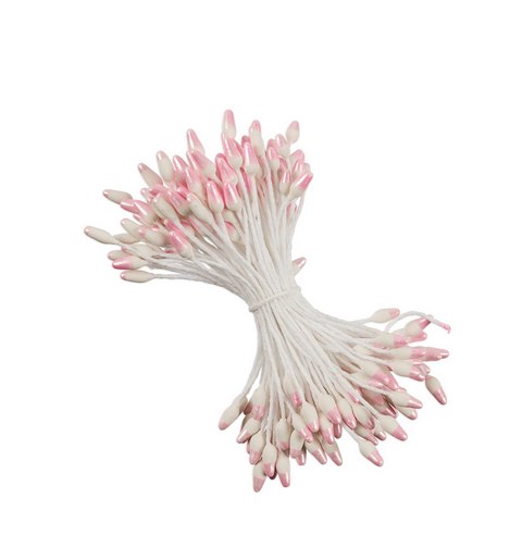 Тычинки для искусственных цветов "Fiorico" TIC/NSM-4, белый-розовый 3мм*85шт.