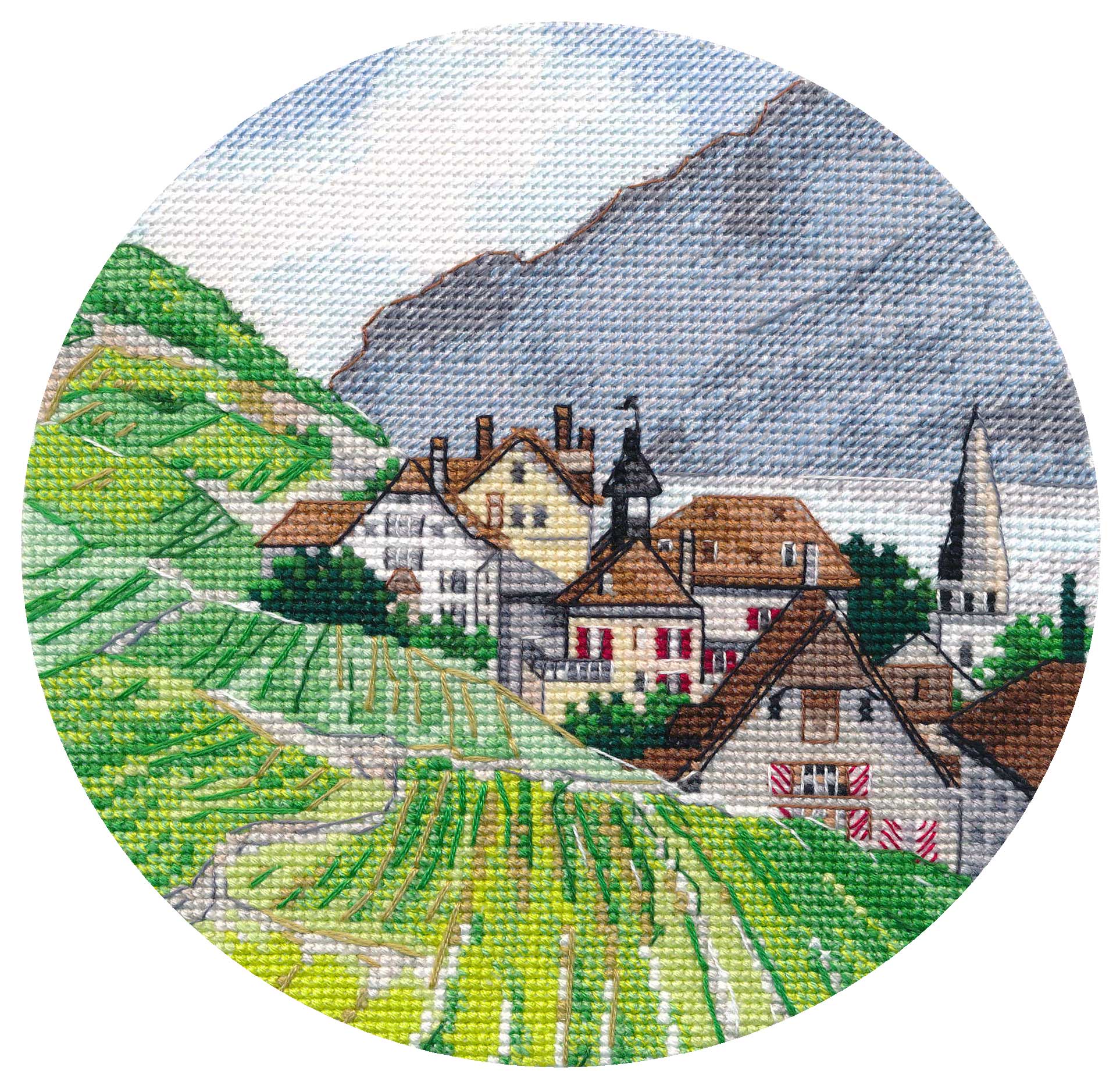 Набор для вышивания «Овен» 1286 " Миниатюра.Альпы" 15*15 см.