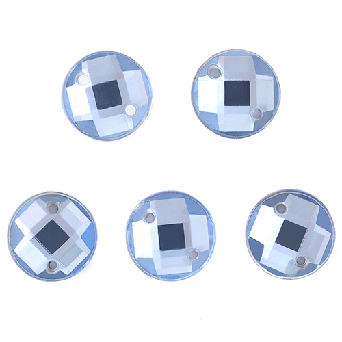 Стразы пришивные акриловые MAGIC 4 HOBBY арт.MG.E.02 12 мм круг цв.06 голубой уп.5х20 шт