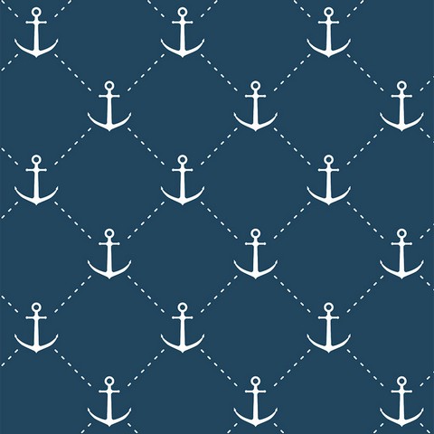 Упаковочная бумага односторонняя WPO-02 «Stilerra» 100 x 70 см, цвет 41 Якоря