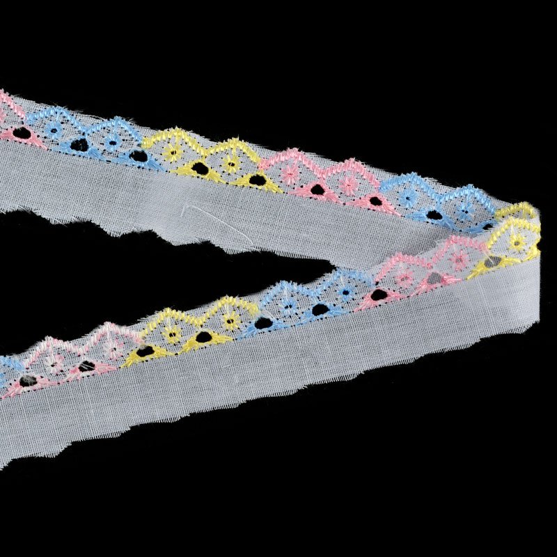 Шитье арт.ТСВ-1014 цв.радуга (107/133/182) шир.2,5см 100% п/э, 13,71 м