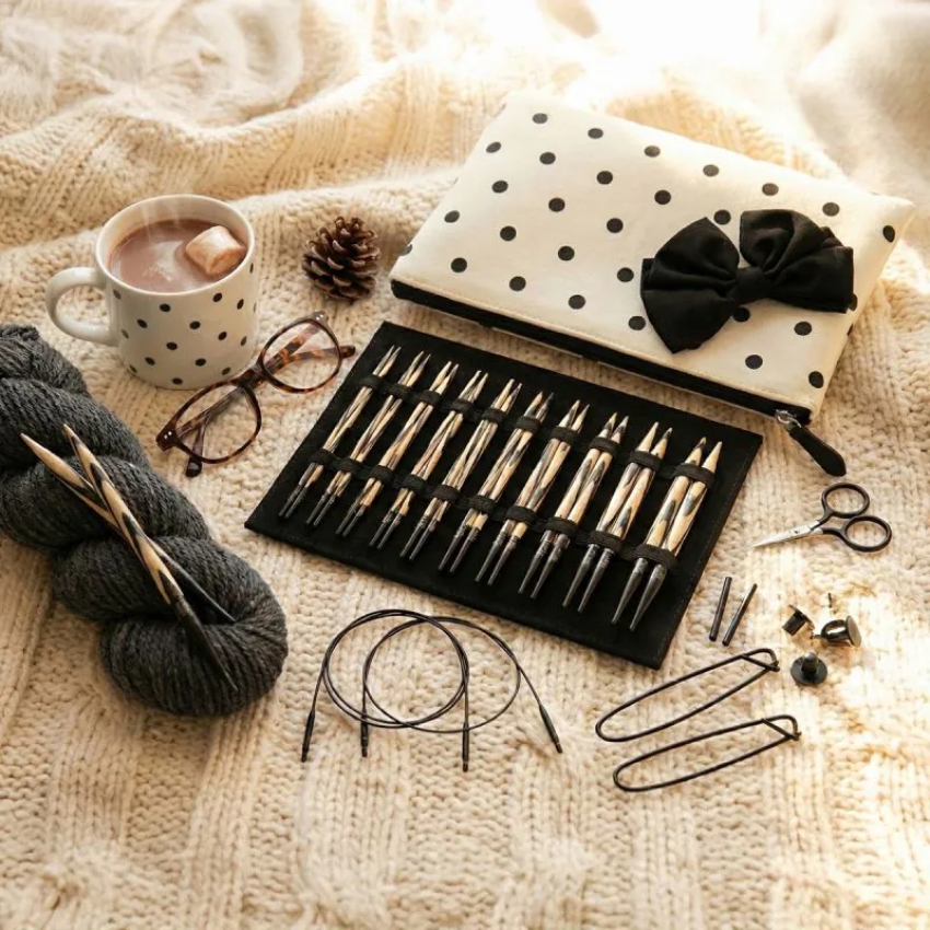 Набор деревянных съемных спиц 13 см Chérie, KnitPro 20800