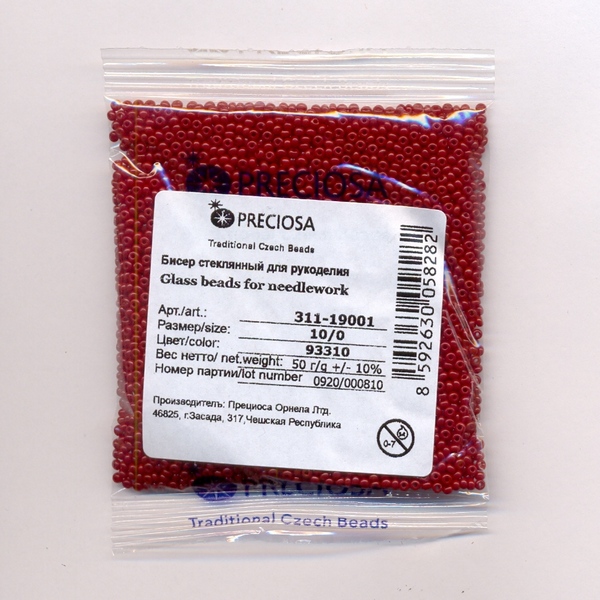 Бисер «Preciosa» 50 г, 311-19001-10/0-93310