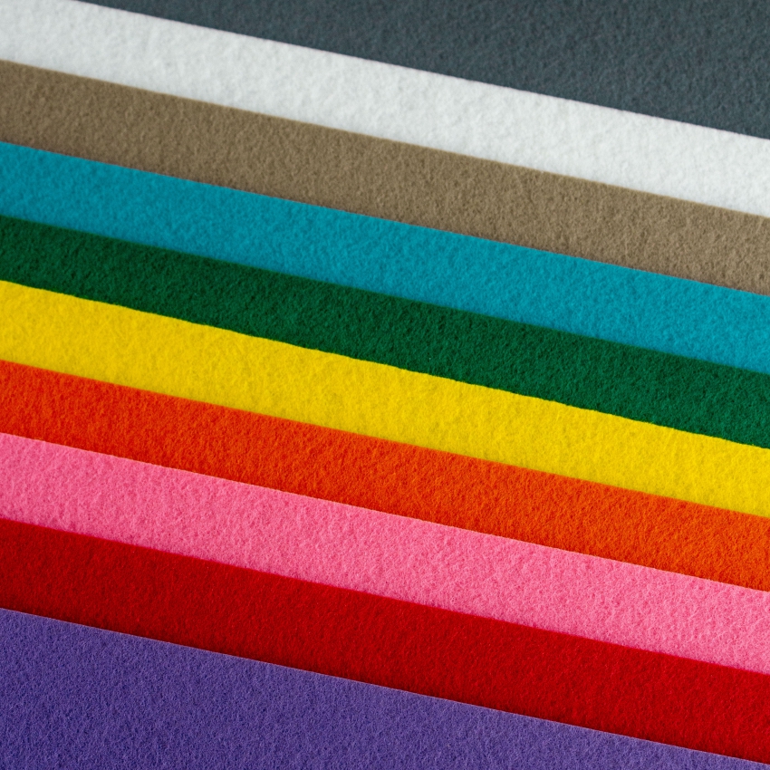 Набор декоративного  фетра FSR1.2 (N10)-17 1,2мм; 22см х 30см (10 листов, 10 цветов)