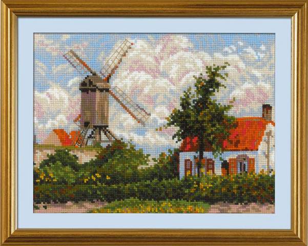 Набор для вышивания «РИОЛИС» 1702 Ветряная мельница в Кноке 33*25 см