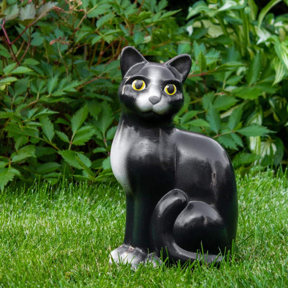 Декоративное изделие из пенопласта КОТ ЧЁРНЫЙ  h=27 см