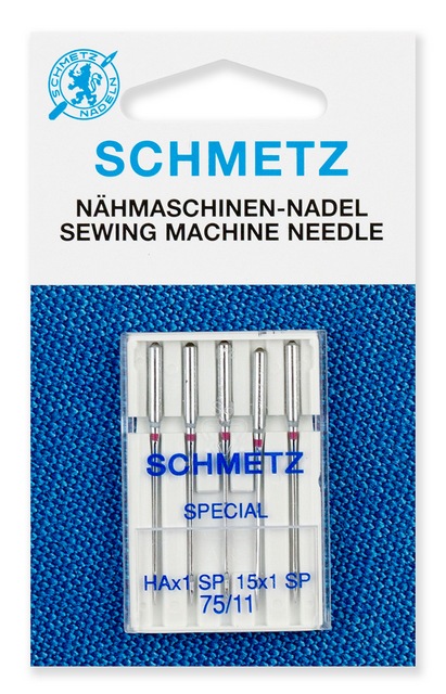 Иглы супер стрейч  130/705 HA х1 SP №75/11, 5 шт. Schmetz 0703607