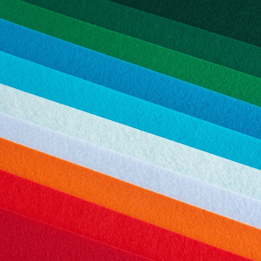 Набор декоративного  фетра FSR1.2 (N10)-24 1,2мм; 22см х 30см (10 листов, 10 цветов)